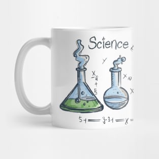 "Whimsical Cosmos: Kids' Science Odyssey" - Funny Science Nerd Mug